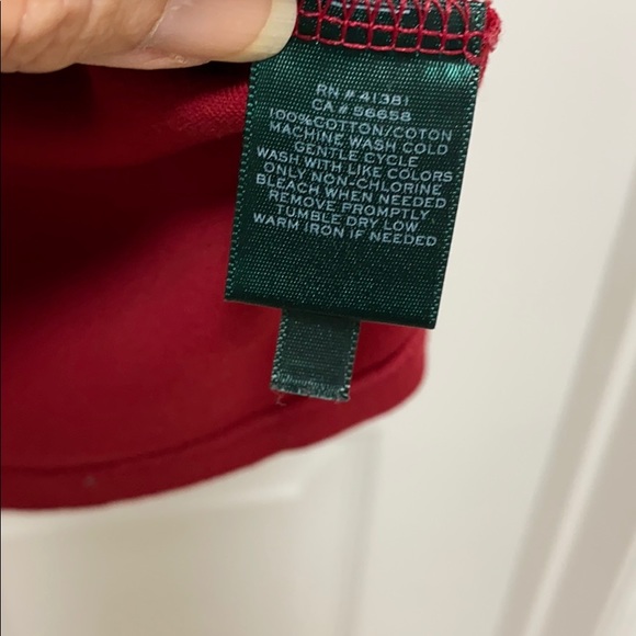 Lauren Ralph Lauren Sz M woman’s top Red - Picture 4 of 6